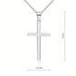 Cross Pendant Necklace Solid 925 Sterling Silver XFN8114-4