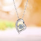 0.5 Carat Moissanite Diamond Dancing Stone Heart Necklace 925 Sterling Silver MFN8135-2