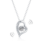 0.5 Carat Moissanite Diamond Dancing Stone Heart Necklace 925 Sterling Silver MFN8135-0