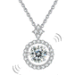 1 Carat Moissanite Diamond Dancing Stone Necklace 925 Sterling Silver MFN8137-0