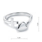 Plain Solid 925 Sterling Silver Ring Cross Heart for Lady Trendy Stylish XFR8287-2