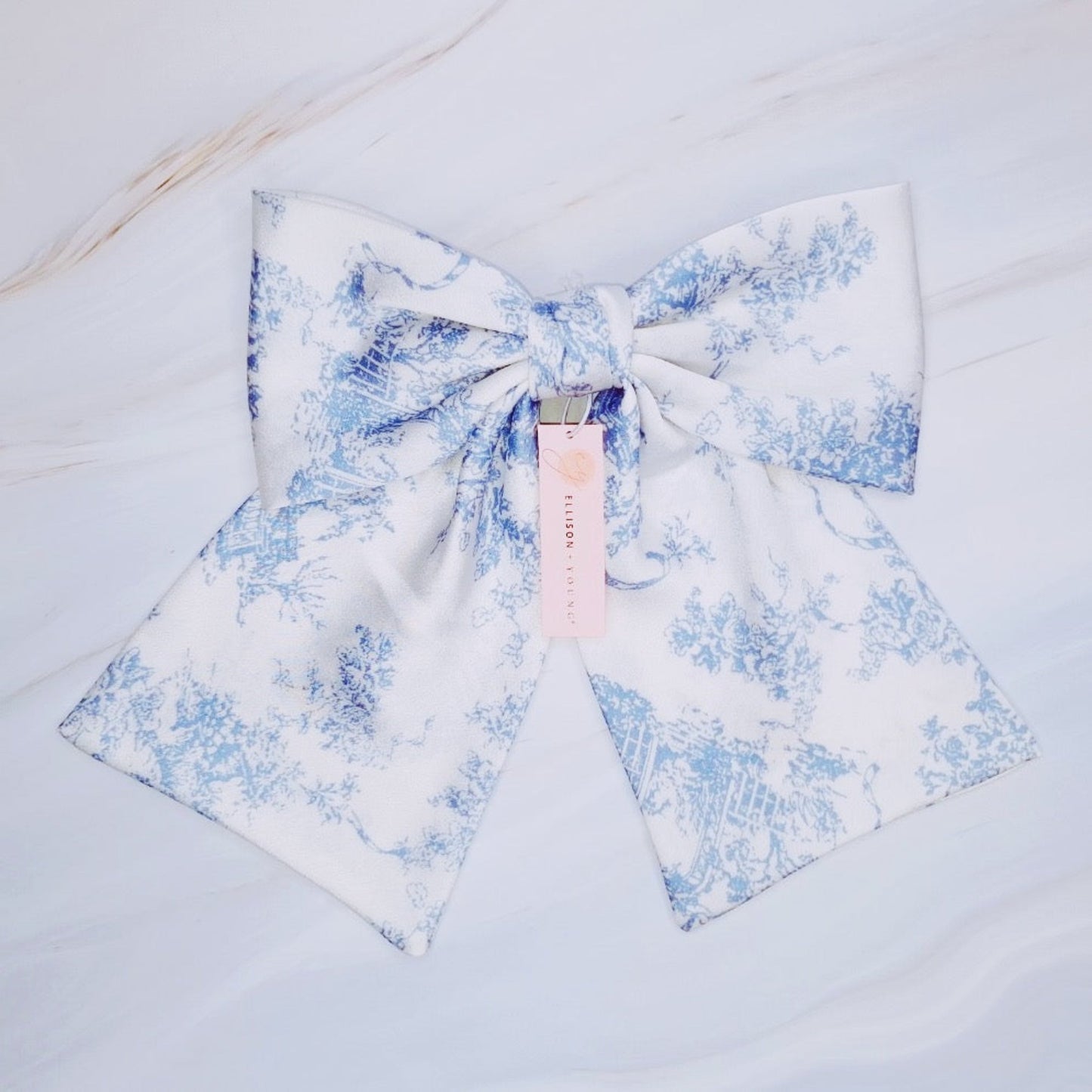 French Tolle Satin Bow Hair Clip-4