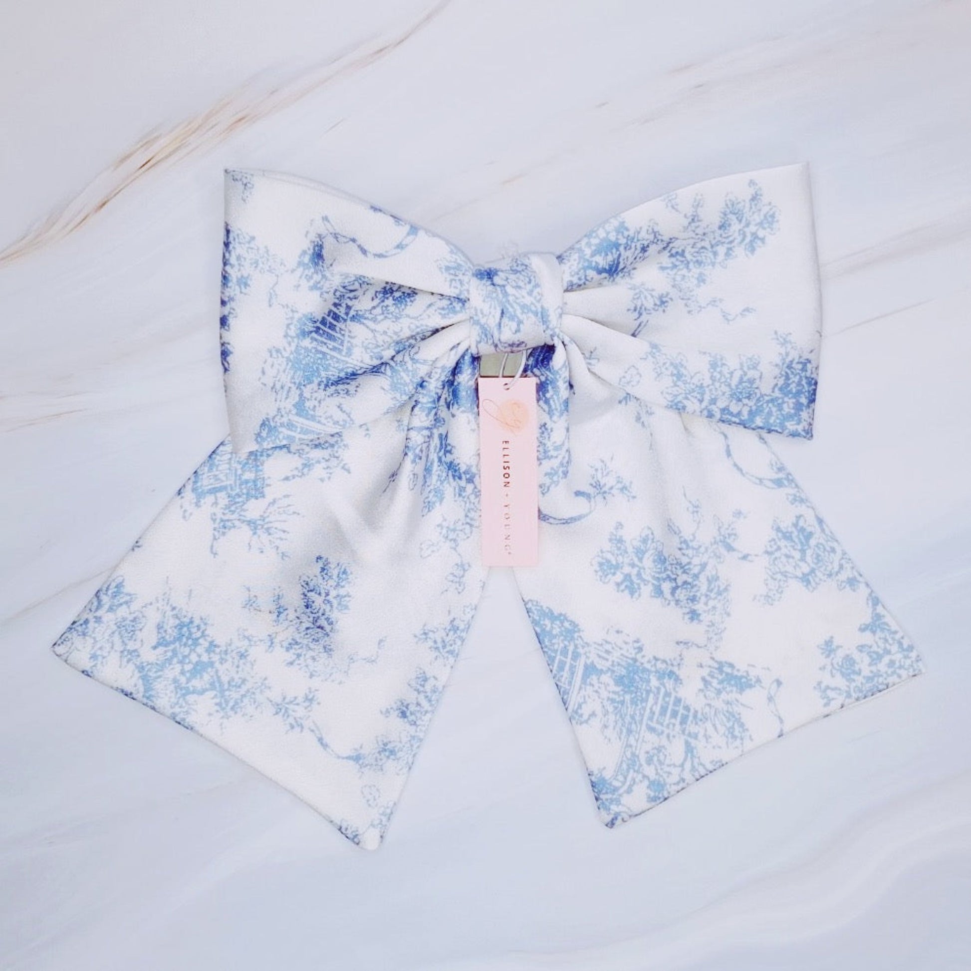 French Tolle Satin Bow Hair Clip-4