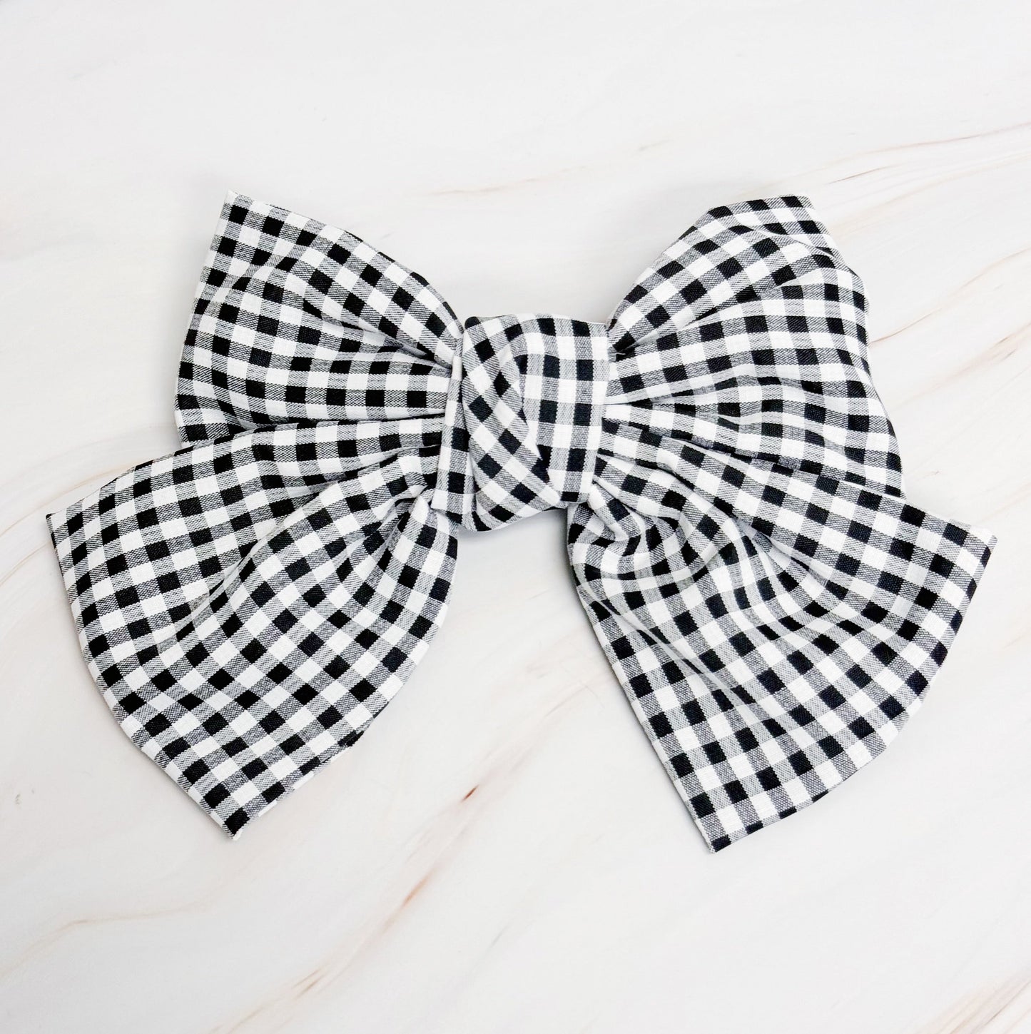Gingham Bow Pretty Bow Hair Clip-5
