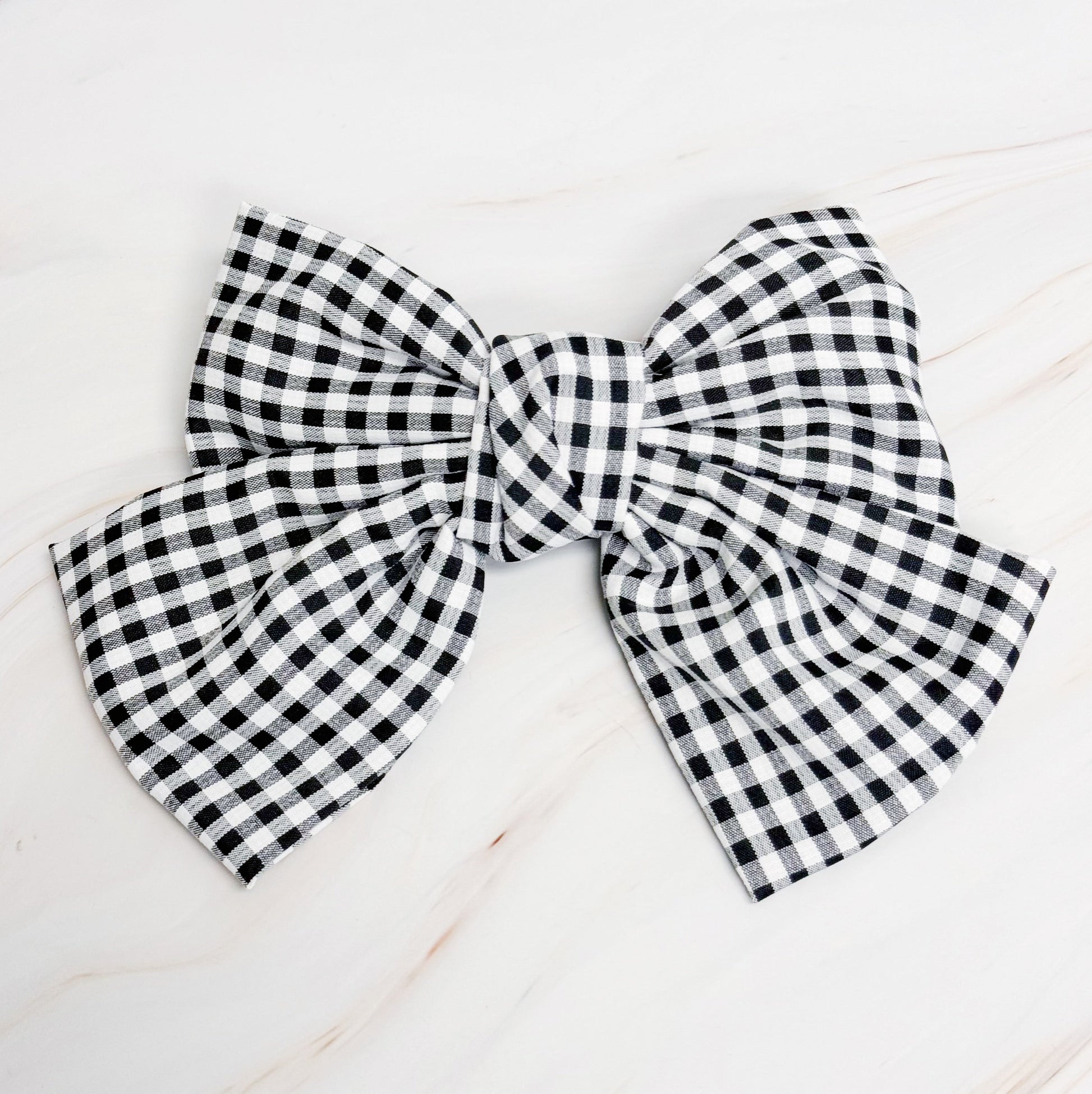 Gingham Bow Pretty Bow Hair Clip-5