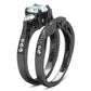 TK1W002B - High polished (no plating) Stainless Steel Ring with AAA Grade CZ  in Clear-3