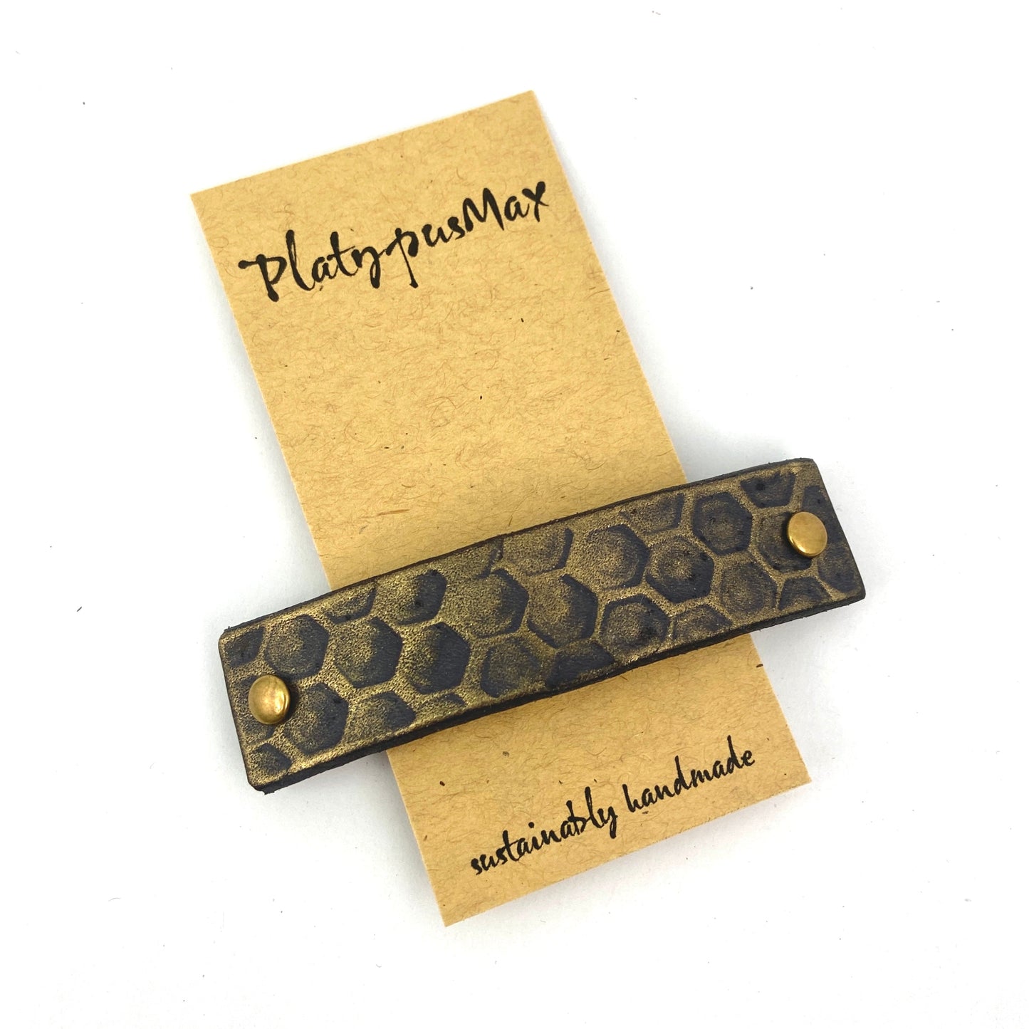 Gold Honeycomb Hair Clip Barrette-0