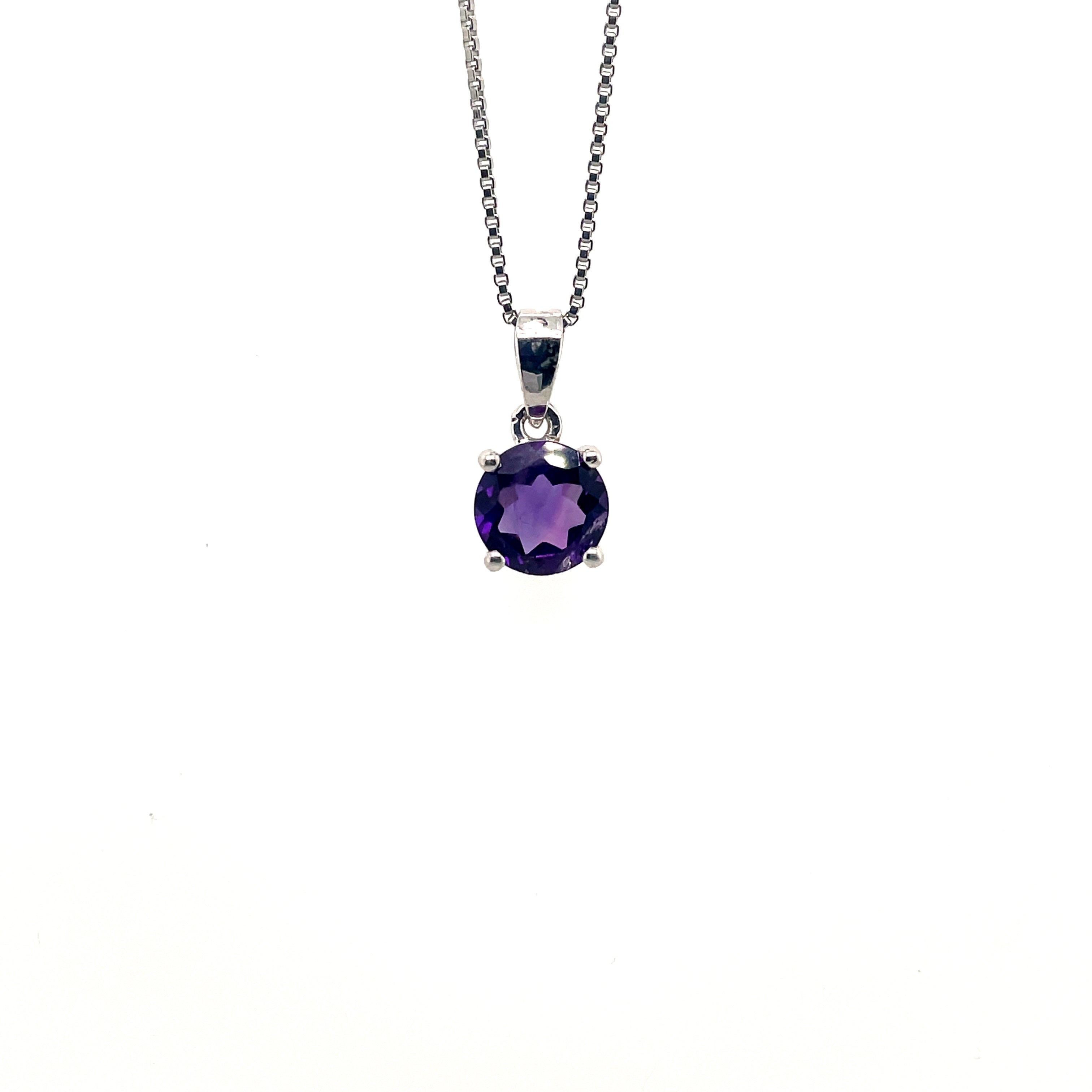 Garnet Pendant in .925 Sterling Silver - KSP 34559