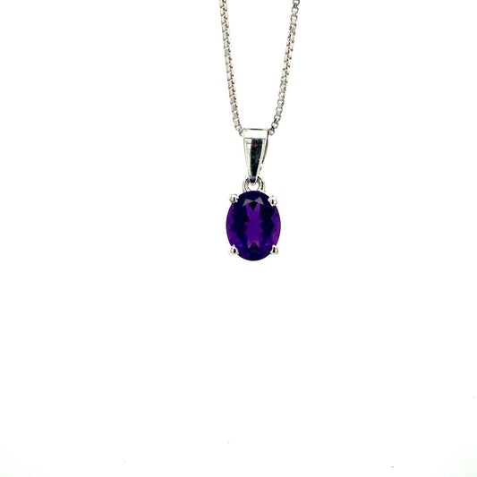Amethyst Pendant in .925 Sterling Silver - KSP 36150