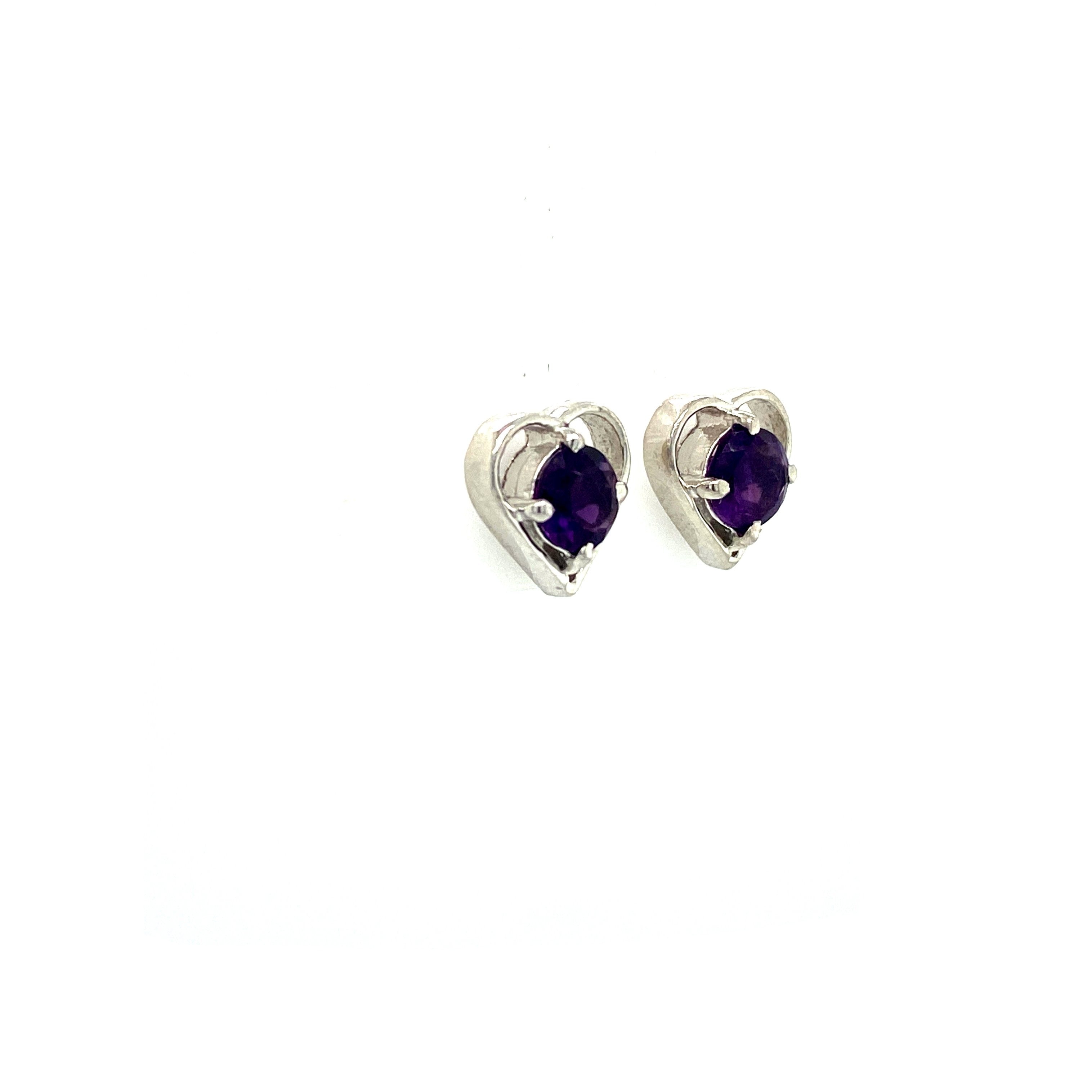 Amethyst Earring in .925 Sterling Silver - KST 51112
