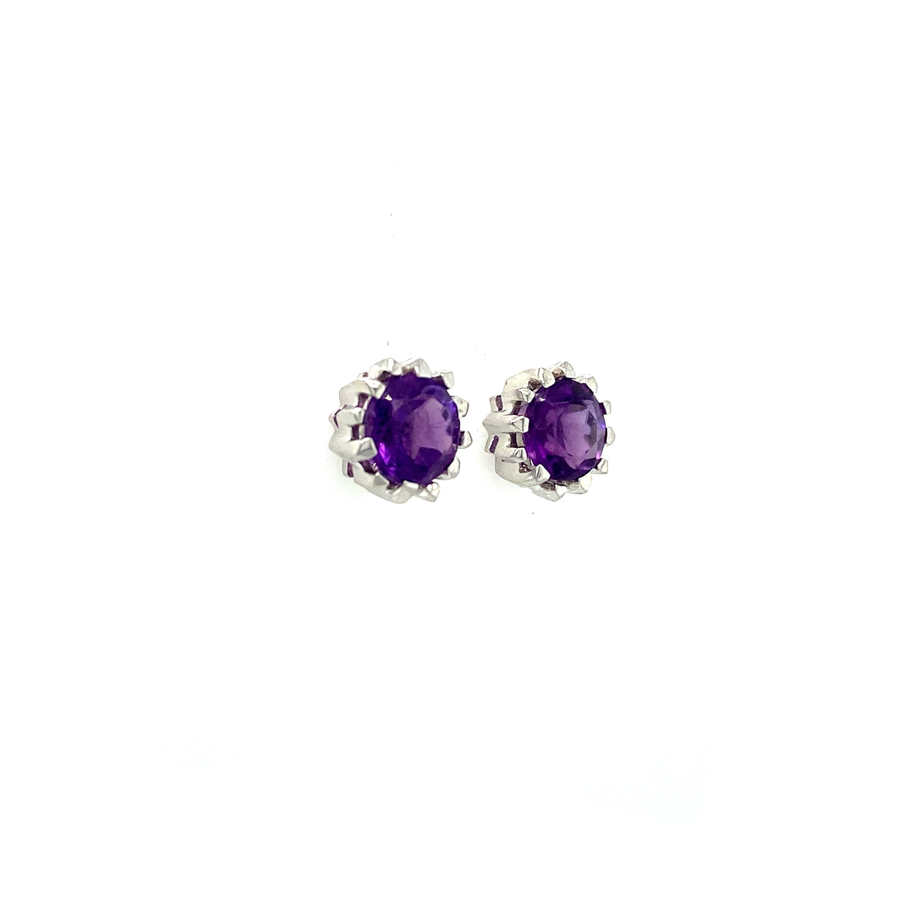 Amethyst Earring in .925 Sterling Silver - KST 56060