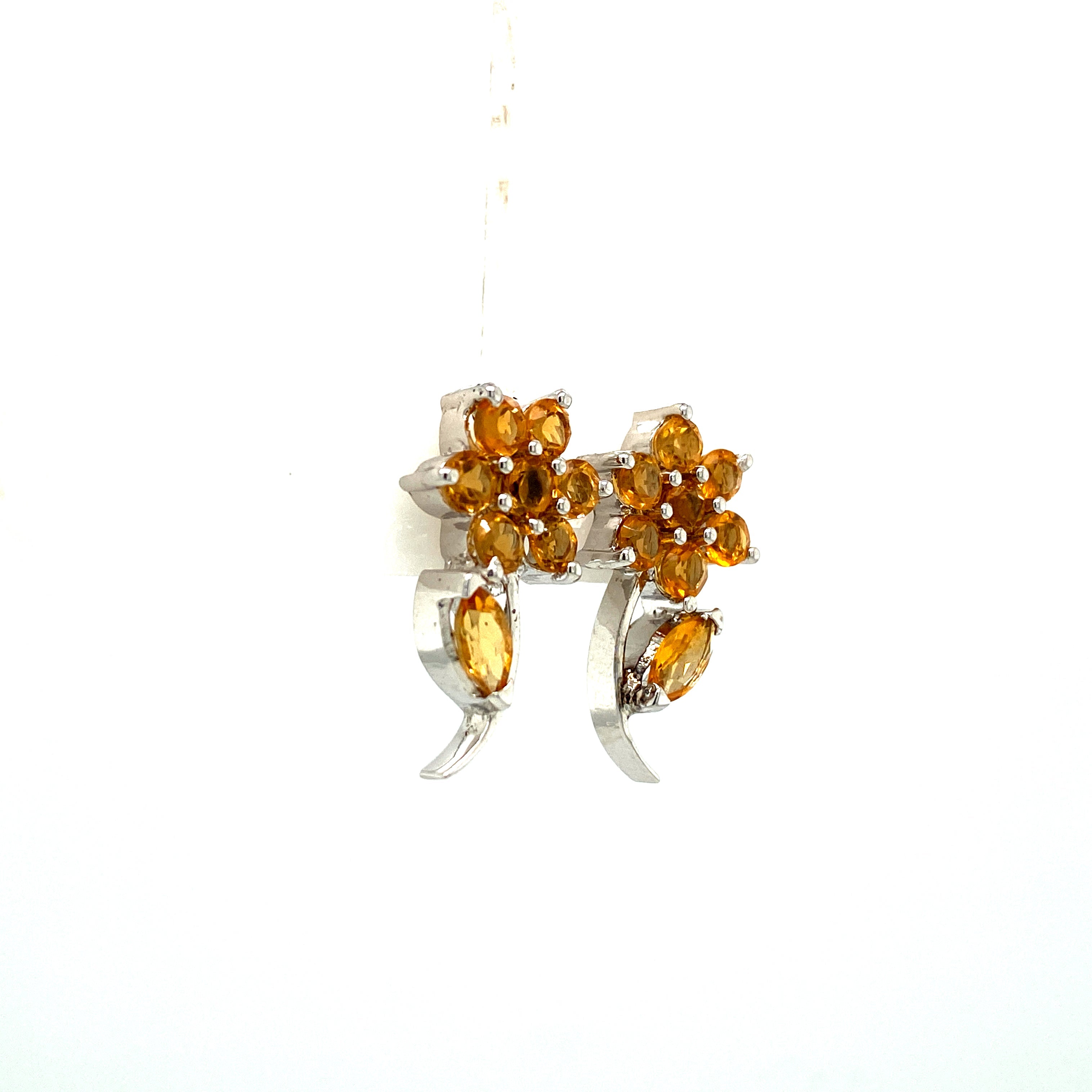 Citrine Earring in .925 Sterling Silver - KST 5023
