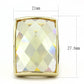 LO1251 - Gold Brass Ring with AAA Grade CZ  in Topaz-1