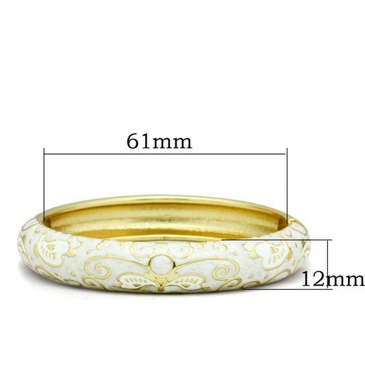 LO2147 - Flash Gold White Metal Bangle with Epoxy  in No Stone-1