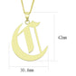 LO228 - Gold Brass Chain Pendant with No Stone-1