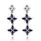 LO2324 - Rhodium Brass Jewelry Sets with AAA Grade CZ  in Amethyst-1