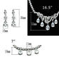 LO2334 - Rhodium Brass Jewelry Sets with AAA Grade CZ  in Clear-4