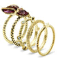 LO2502 - Gold Brass Ring with Synthetic Synthetic Glass in Amethyst-1