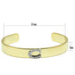 LO2572 - Gold+Rhodium White Metal Bangle with Top Grade Crystal  in Clear-1