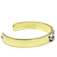 LO2572 - Gold+Rhodium White Metal Bangle with Top Grade Crystal  in Clear-2
