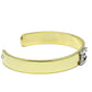 LO2574 - Gold+Rhodium White Metal Bangle with Top Grade Crystal  in Clear-2