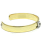 LO2581 - Gold+Rhodium White Metal Bangle with Top Grade Crystal  in Clear-2