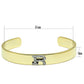 LO2587 - Gold+Rhodium White Metal Bangle with Top Grade Crystal  in Clear-1