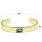 LO2588 - Gold+Rhodium White Metal Bangle with Top Grade Crystal  in Clear-1