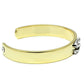 LO2588 - Gold+Rhodium White Metal Bangle with Top Grade Crystal  in Clear-2