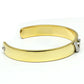 LO2591 - Gold+Rhodium White Metal Bangle with Top Grade Crystal  in Clear-2