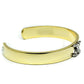 LO2593 - Gold+Rhodium White Metal Bangle with Top Grade Crystal  in Clear-2