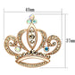LO2871 - Flash Rose Gold White Metal Brooches with Top Grade Crystal  in Multi Color-1