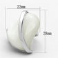 LO2944 - Rhodium Brass Ring with Synthetic Synthetic Stone in White-1