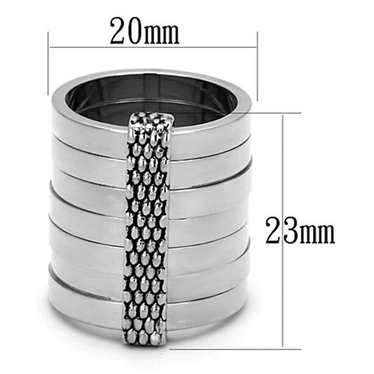 LO3014 - Rhodium Brass Ring with Epoxy  in Jet-1