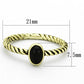 LO3063 - Gold Brass Ring with Synthetic Onyx in Jet-1
