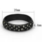 LO3064 - TIN Cobalt Black Brass Ring with Top Grade Crystal  in Black Diamond-1
