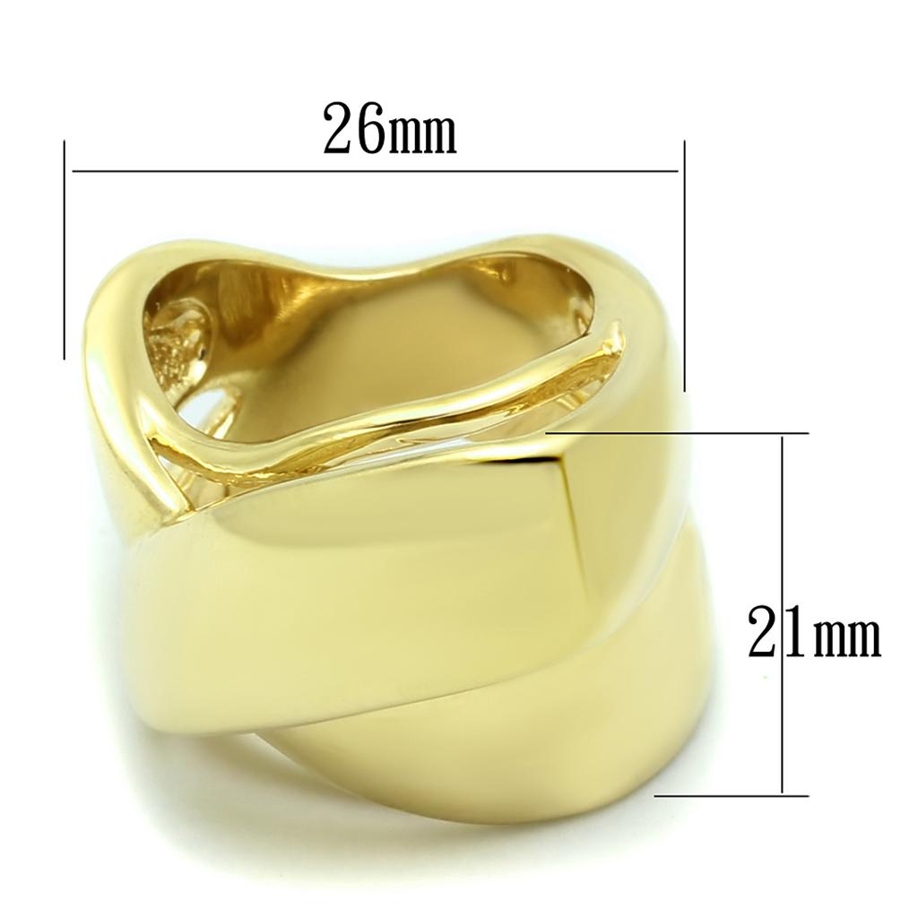 LO3192 - Gold Brass Ring with No Stone-1