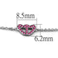 LO3229 - Rhodium Brass Bracelet with Top Grade Crystal  in Rose-2