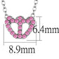 LO3230 - Rhodium Brass Chain Pendant with Top Grade Crystal  in Rose-1
