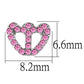 LO3231 - Rhodium Brass Earrings with Top Grade Crystal  in Rose-1