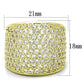 LO3284 - Gold Brass Ring with AAA Grade CZ  in Clear-1