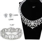 LO3291 - Rhodium Brass Jewelry Sets with AAA Grade CZ  in Clear-3
