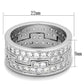 LO3348 - Rhodium Brass Ring with AAA Grade CZ  in Clear-1