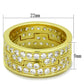LO3349 - Gold Brass Ring with AAA Grade CZ  in Clear-1