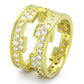 LO3349 - Gold Brass Ring with AAA Grade CZ  in Clear-2