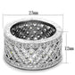 LO3350 - Rhodium Brass Ring with AAA Grade CZ  in Clear-1