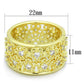 LO3363 - Gold Brass Ring with AAA Grade CZ  in Clear-1