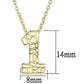 LO3460 - Flash Gold Brass Chain Pendant with Top Grade Crystal  in Clear-2