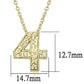 LO3462 - Flash Gold Brass Chain Pendant with Top Grade Crystal  in Clear-2