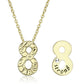 LO3466 - Flash Gold Brass Chain Pendant with Top Grade Crystal  in Clear-1
